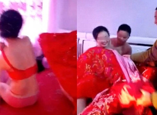 Chết cười các màn amp;#34;khổ hìnhamp;#34; của bạn bè bày cho cô dâu chú rể đêm tân hôn - 3