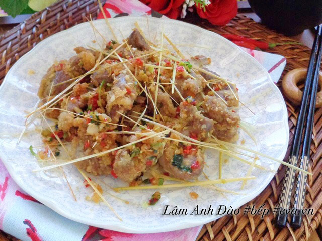 Mề gà rang muối sả giòn ngon lạ miệng - 8