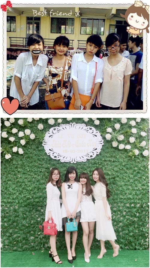 4 cô gái gây amp;#34;hotamp;#34; khi khoe ảnh so sánh bây giờ với thời chưa có camera 360 - 1