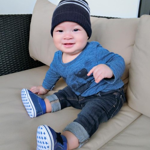 Ngắm cậu út nhà Lý Hải - Minh Hà béo tròn, bụ bẫm cực yêu - 1