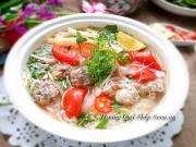 Bếp Eva - Ăn sáng ngon miệng với bún thịt viên măng chua