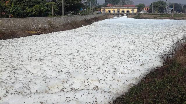 Kinh hãi vì dòng kênh nổi bọt trắng xóa, bốc mùi hôi thối ở Hà Nam - 3