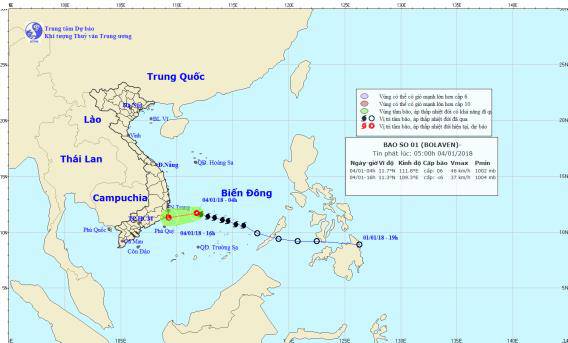 Bão số 1 suy yếu thành áp thấp nhiệt đới, Đà Nẵng - Bình Thuận mưa lớn - 1