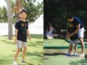 Làng sao - Hồ Ngọc Hà lặng lẽ ngắm Kim Lý vui đùa thân thiết bên con trai Subeo