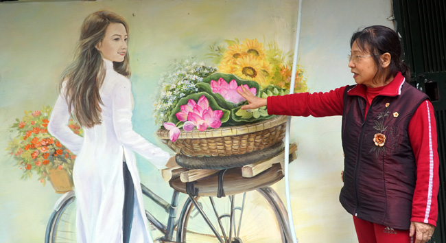 Tranh 3D đẹp mê hồn trong khu tập thể Pháo Đài Láng - 3