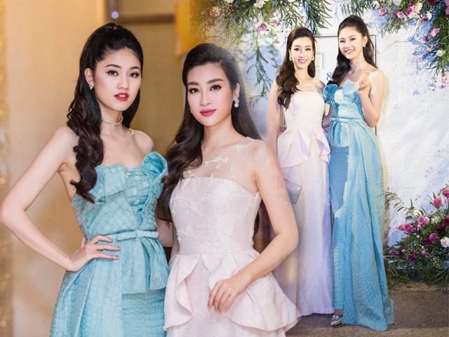 Hoa hậu Đỗ Mỹ Linh và Á hậu Thanh Tú khoe vẻ đẹp tươi như hoa