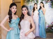 Thời trang - Hoa hậu Đỗ Mỹ Linh và Á hậu Thanh Tú khoe vẻ đẹp tươi như hoa