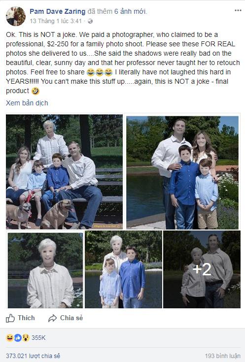 Bỏ ra 5.7 triệu đi chụp ảnh gia đình, khi nhận lại ảnh amp;#34;ngã ngửaamp;#34; vì quá xấu - 1