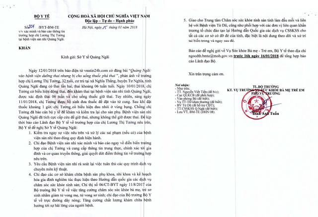 Bộ Y tế ra thông báo mới vụ cấp nhầm thuốc phá thai cho bà bầu đi dưỡng thai - 1