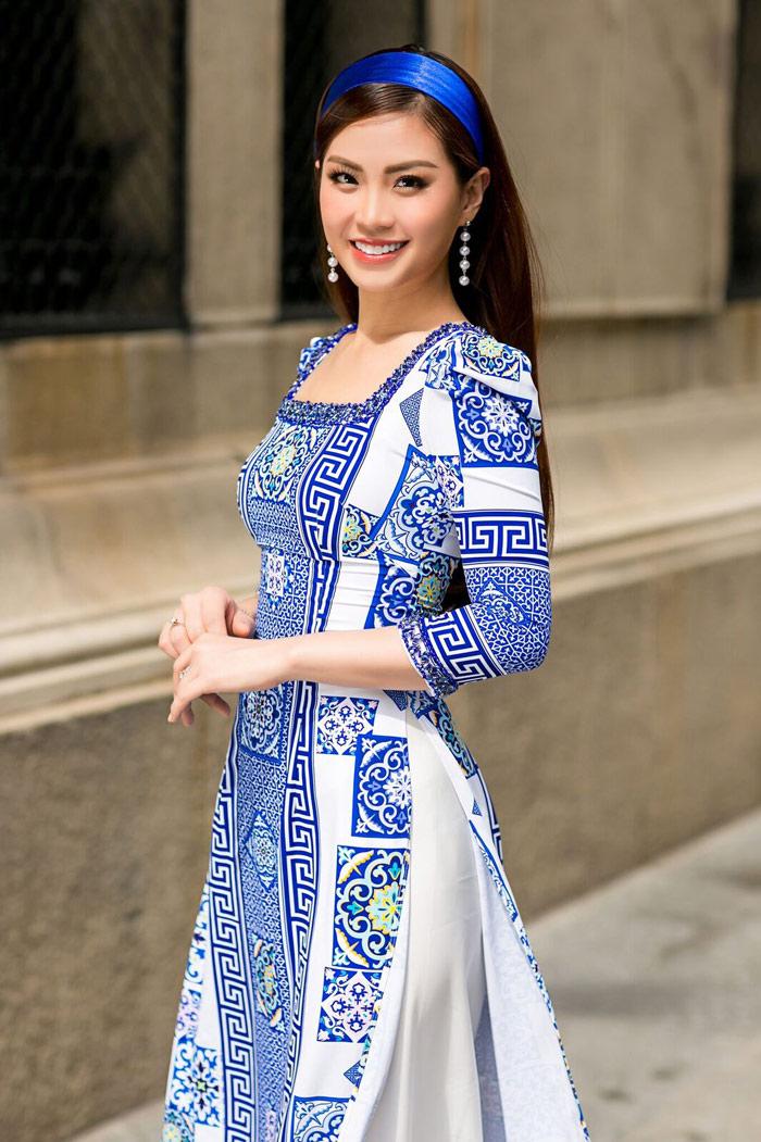 Ngắm Á hậu Thanh Tú, Diễm Trang diện áo dài đôi là thấy tết đến thật gần rồi! - 5