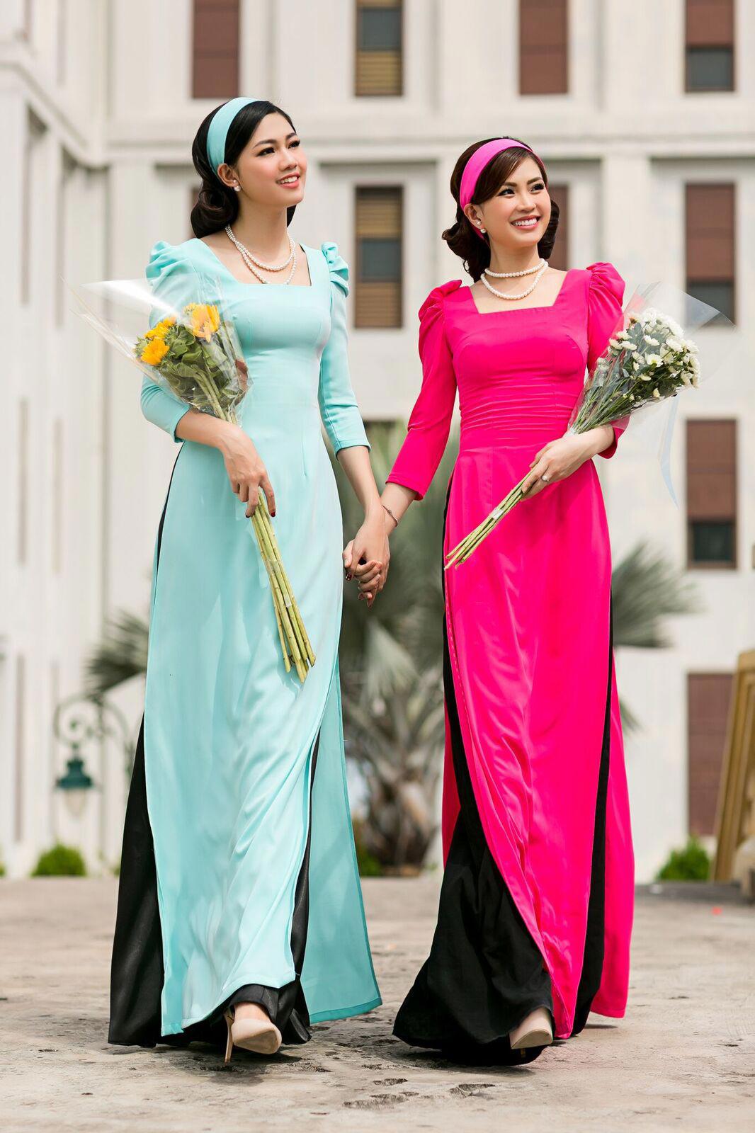 Ngắm Á hậu Thanh Tú, Diễm Trang diện áo dài đôi là thấy tết đến thật gần rồi! - 2