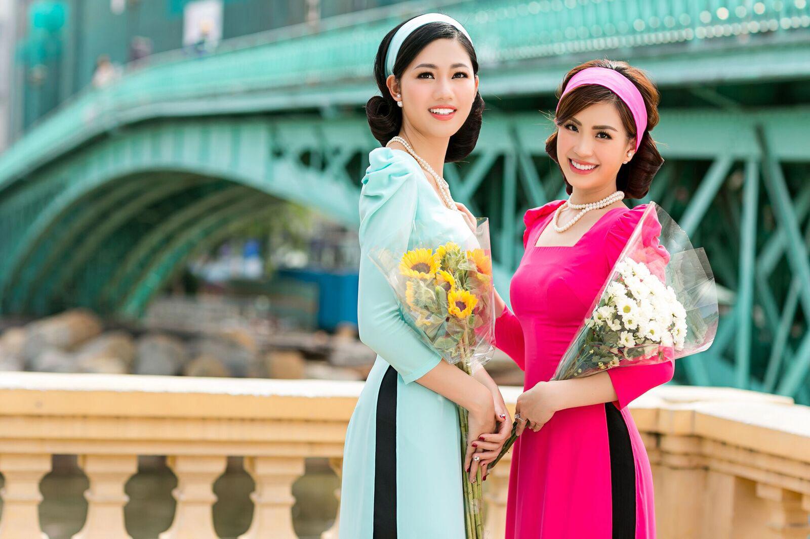 Ngắm Á hậu Thanh Tú, Diễm Trang diện áo dài đôi là thấy tết đến thật gần rồi! - 1