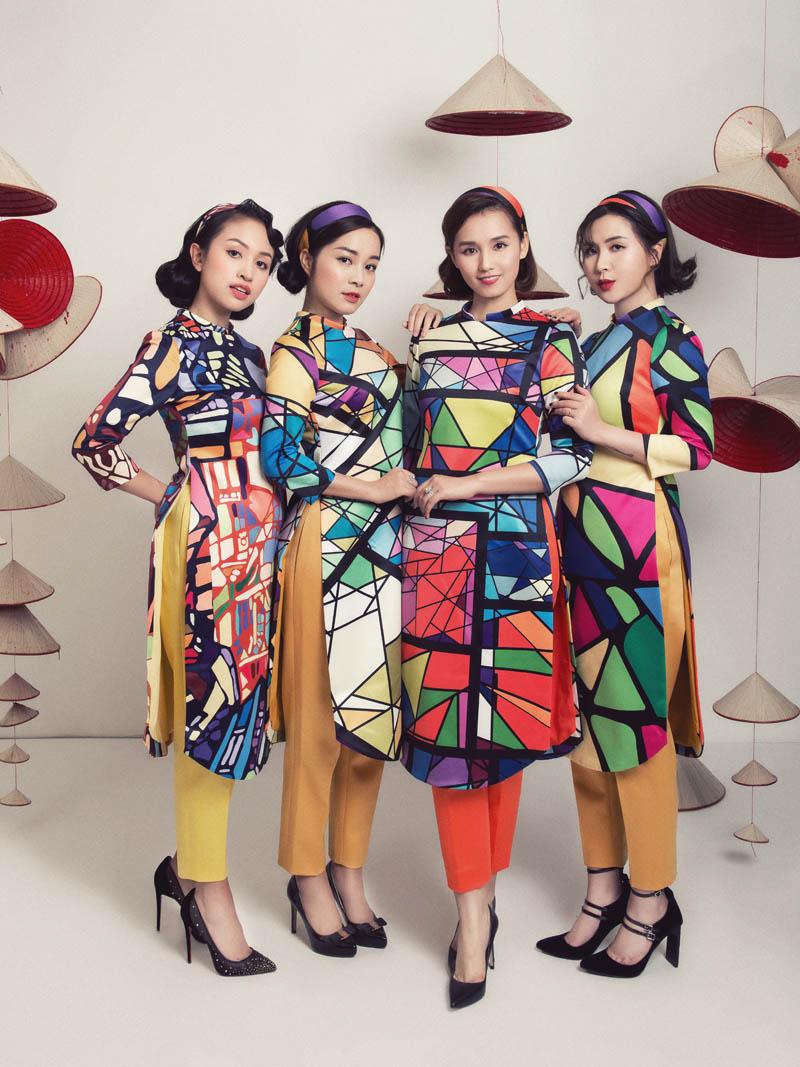 4 bà mẹ 8X nổi tiếng trẻ trung như đôi mươi khi diện áo dài - 2