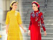 Thời trang - Đỗ Mỹ Linh khoe nét đẹp như hoa mùa xuân với loạt áo dài rực rỡ