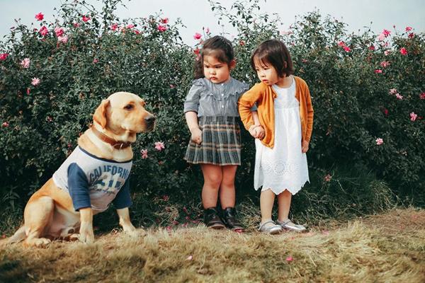 Gặp lại 2 cô nhóc đáng yêu từng gây amp;#34;sốtamp;#34; trong bộ ảnh amp;#34;sợ chóamp;#34; cách đây một năm - 1