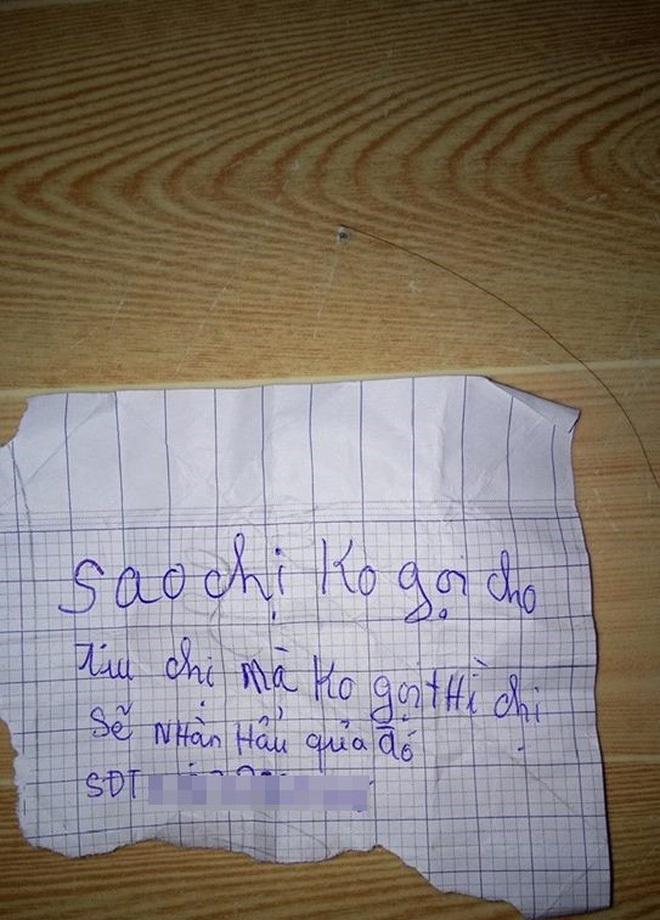 Bình Dương: Tên trộm nhí lấy đồ lót, gửi lại giấy đe dọa kèm số điện thoại cho cô gái - 2