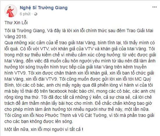 Cuối cùng, Trường Giang cũng viết tâm thư xin lỗi sau màn cầu hôn nhiều thị phi - 3