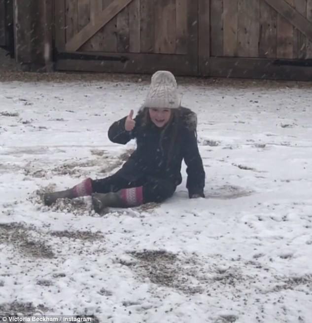 Fan cười đau ruột khi nhóc Harper nằm giữa trời vì muốn làm thiên thần tuyết - 3