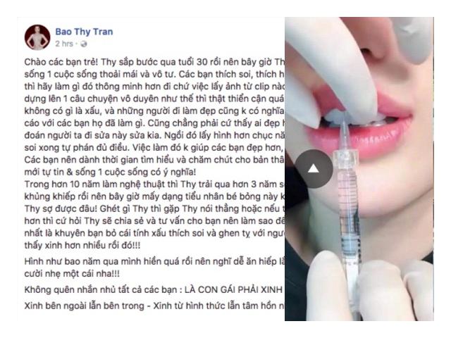 Cuối cùng Bảo Thy cũng lên tiếng sau thời gian dài bị tố bơm môi!