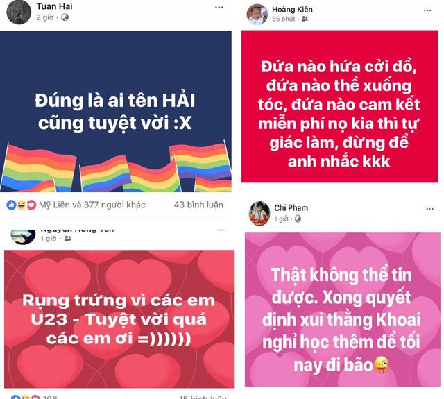 Muôn kiểu ăn mừng, những dòng trạng thái hài hước amp;#34;không đỡ nổiamp;#34; khi U23 VN chiến thắng - 8