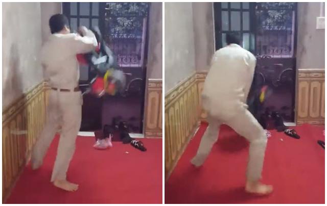 Mừng chiến thắng U23 VN, bố mặc kệ con khóc, đập phá xe vì quá sung sướng - 4