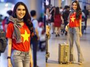 Thời trang - Tường Linh diện áo cờ Tổ quốc tự hào trở về cùng chiến thắng của U23 Việt Nam