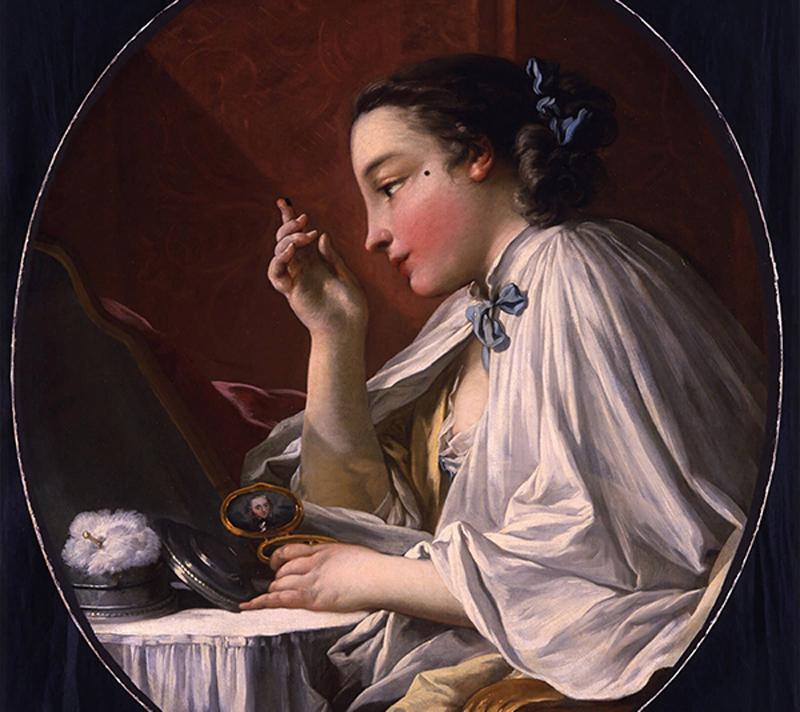 Phụ nữ thế kỷ 18 thích thêm nốt ruồi giả lên mặt sau khi trang điểm.

