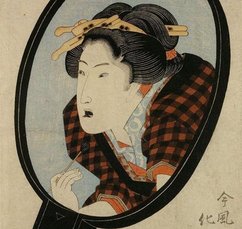 Phụ nữ Nhật Bản xưa thích nhuộm răng đen xì.
