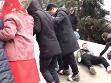 Trời lạnh, đường đóng băng, đám cưới biến thành buổi trượt băng