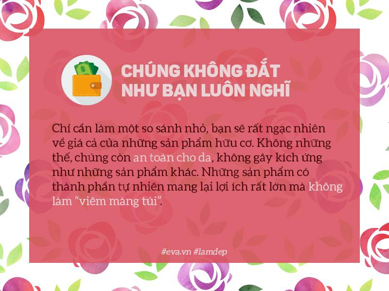 Nếu xét về các chi phí và hiệu quả, những sản phẩm hữu cơ luôn rẻ hơn
