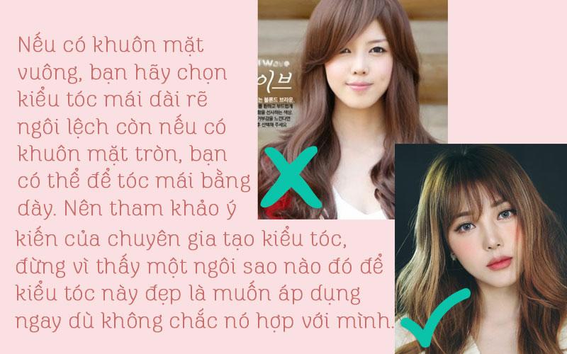 5. Để kiểu tóc mái không phù hợp
