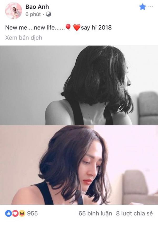Không kiêng kị đầu năm, Bảo Anh cắt phăng tóc dài để bắt đầu cuộc sống mới! - 1