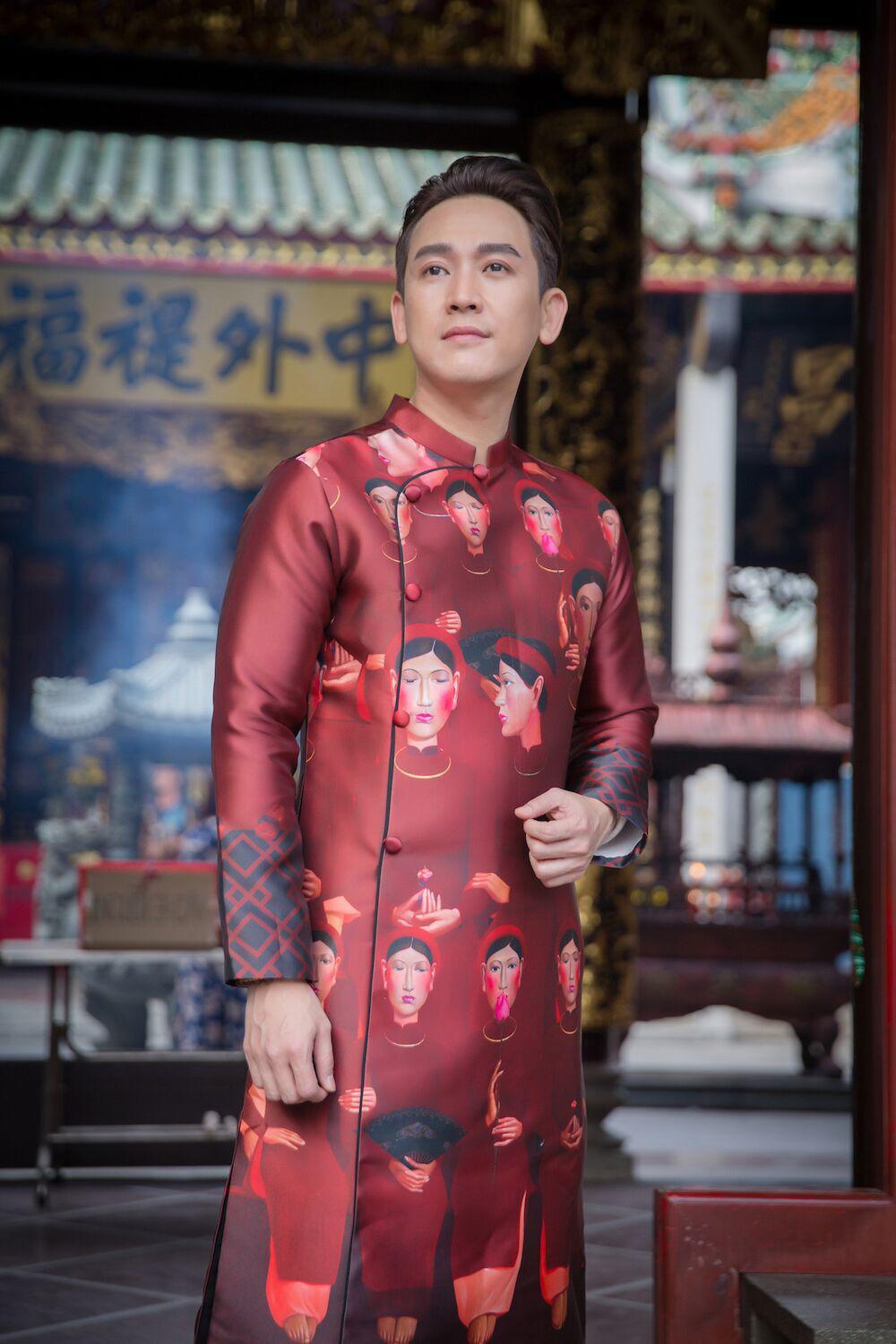 Không chỉ các người đẹp mà ngay cả mỹ nam Vbiz cũng diện áo dài du xuân - 1