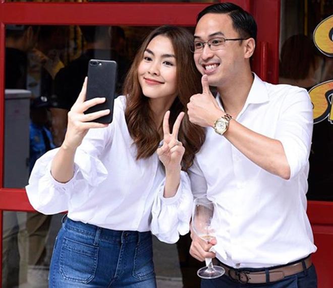 Giữa tin đồn mang bầu lần 3, Tăng Thanh Hà liên tục e ấp diện đồ đôi với chồng - 3