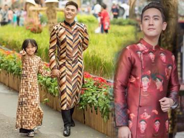 Không chỉ các người đẹp mà ngay cả mỹ nam Vbiz cũng diện áo dài du xuân