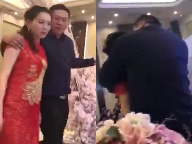 Bố chú rể say rượu, cưỡng hôn cô dâu Trung Quốc ngay trên sân khấu khiến quan khách choáng váng
