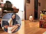 Làm mẹ - Đang quay clip, con bỗng nhặt táo dưới đất ăn ngon lành, nữ diễn viên phản ứng cực bình tĩnh
