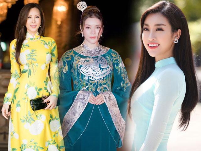 HH Đỗ Mỹ Linh, Lý Nhã Kỳ gây náo loạn khi diện áo dài tại phố đi bộ