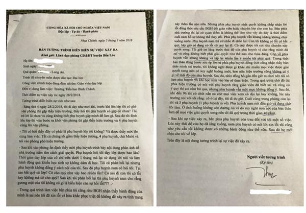 Nhân chứng vụ cô giáo phải quỳ xin lỗi phụ huynh: amp;#34;Quỳ 40 phút ông Thuận mới chịuamp;#34; - 1