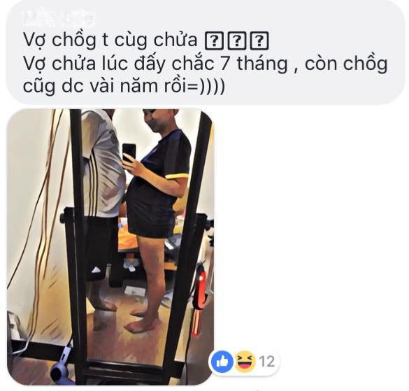 Chị em thi nhau khoe ảnh vợ bầu, chồng amp;#34;nghénamp;#34; siêu đáng yêu - 1