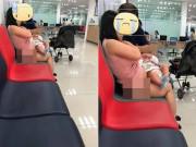 Bà bầu - Kéo váy cho con bú hớ hênh lộ cả nội y, bà mẹ khiến dân mạng bùng nổ tranh cãi