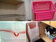 Nhà đẹp - Học bà mẹ trẻ chỉ dùng vài móc dính tường giải quyết được mọi vấn đề trong gian bếp