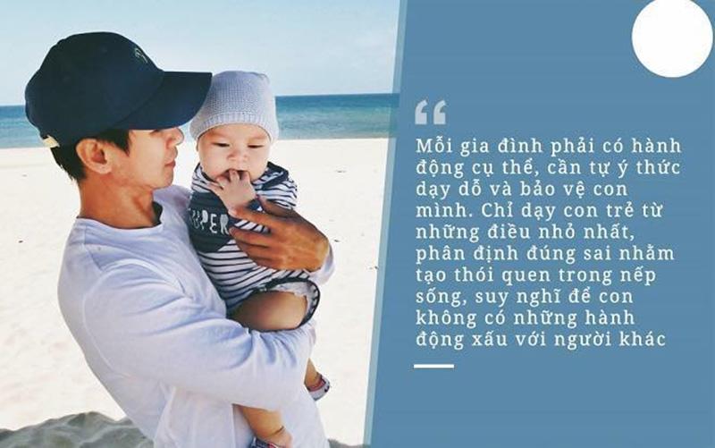 Làm bố khi không còn trẻ, Lý Hải có những quan điểm dạy con rất cứng rắn.
