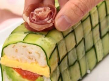 Cách làm kimbap không cần mành tre kiểu mới, chỉ nhìn thôi đã thèm