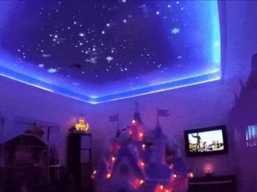 Ông bố trẻ dành 3 tháng làm trần nhà pháo hoa trong phòng con gái khiến dân mạng thán phục