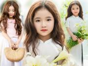 Nuôi con - Bé gái Hà Nội tạo dáng bên hoa loa kèn xinh đẹp và chững chạc như thiếu nữ