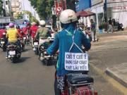 Tin trong nước - Nữ Ninja cùng tấm biển “đang tập chạy, tay lái yếu” sau lưng khiến bao người nể phục