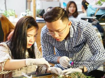 Những anh chồng "soái ca" sát cánh cùng vợ bầu suốt 3 tiếng trải nghiệm workshop