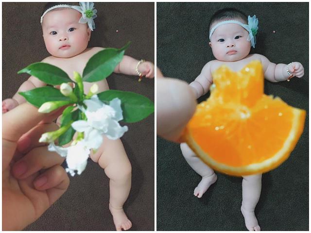 Vô tình khoe ảnh con 4 tháng tạo dáng với rau củ quả, mẹ Thanh Hóa được nghìn người khen