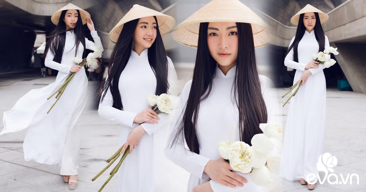 Chỉ cần diện áo dài thả dáng tại Hàn Quốc, Ngọc Trân hoàn toàn khiến mọi người phải chú ý - 1